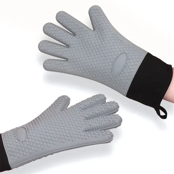 Heat Resistant Silicone Cotton Oven Mitts