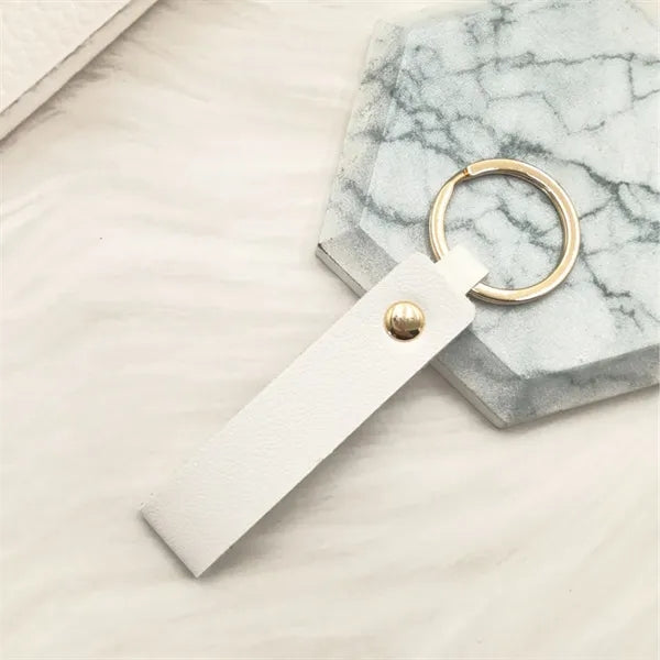 Premium Leather Keychain with Durable Metal Ring