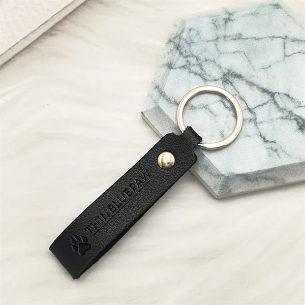 Premium Leather Keychain with Durable Metal Ring