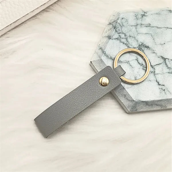 Premium Leather Keychain with Durable Metal Ring