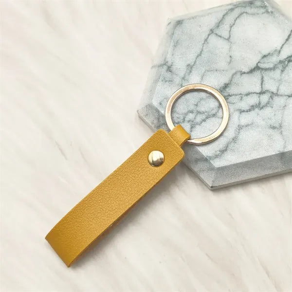 Premium Leather Keychain with Durable Metal Ring