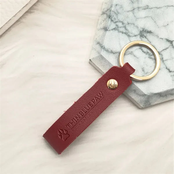 Premium Leather Keychain with Durable Metal Ring