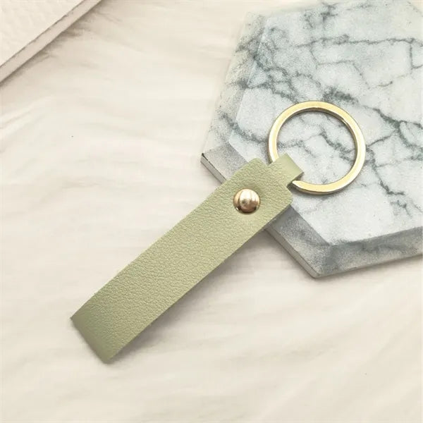 Premium Leather Keychain with Durable Metal Ring