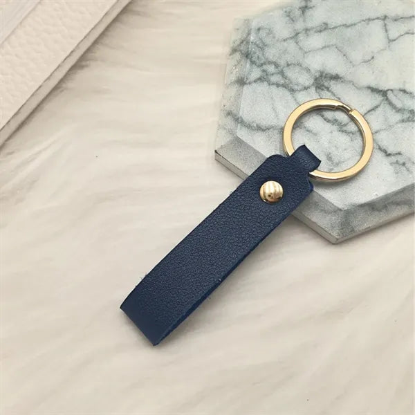 Premium Leather Keychain with Durable Metal Ring