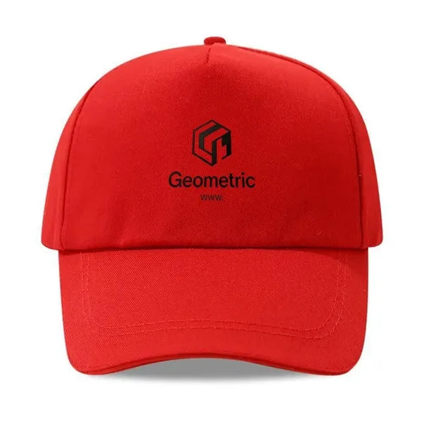 Logo Poly Cotton Baseball Cap 6 Panel Adjustable