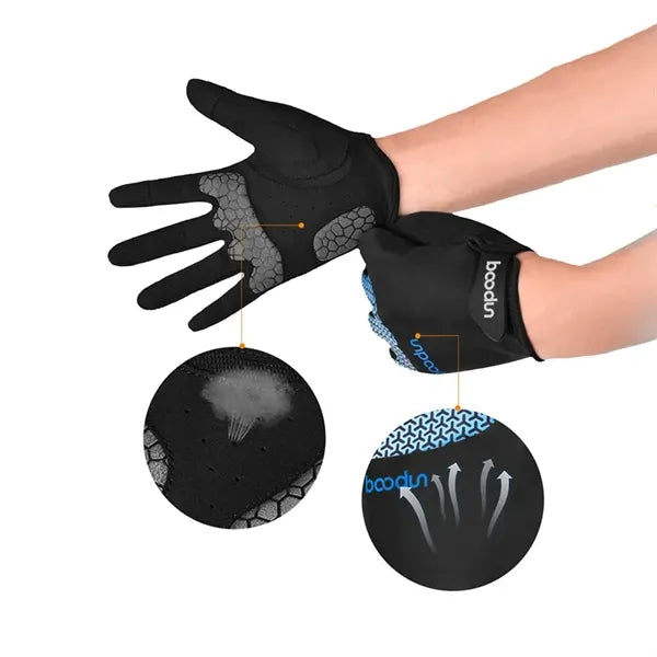 Long Finger Cycling Gloves Breathable Shockproof Quick Dry