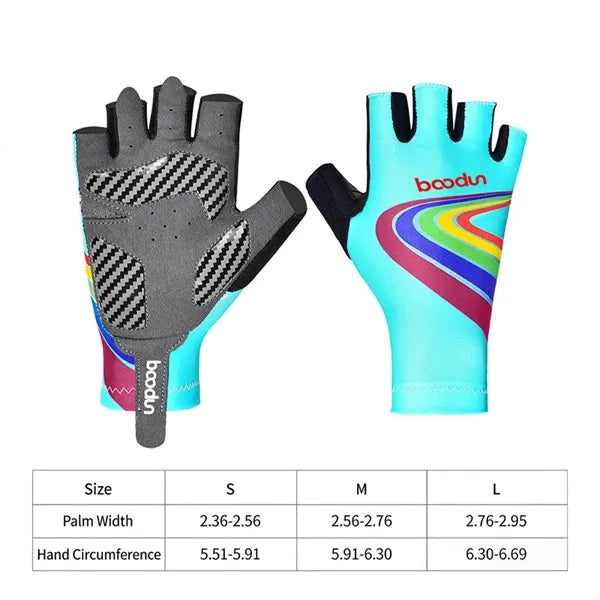 Kids Half Finger Cycling Gloves Silicone Pad Breathable