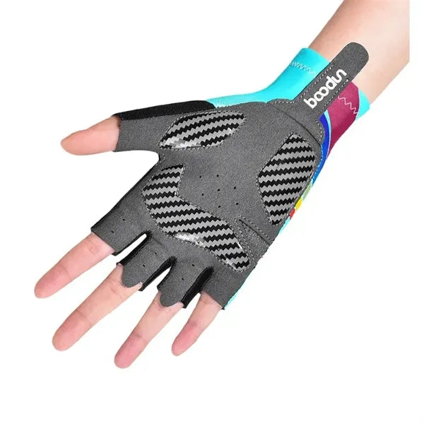 Kids Half Finger Cycling Gloves Silicone Pad Breathable