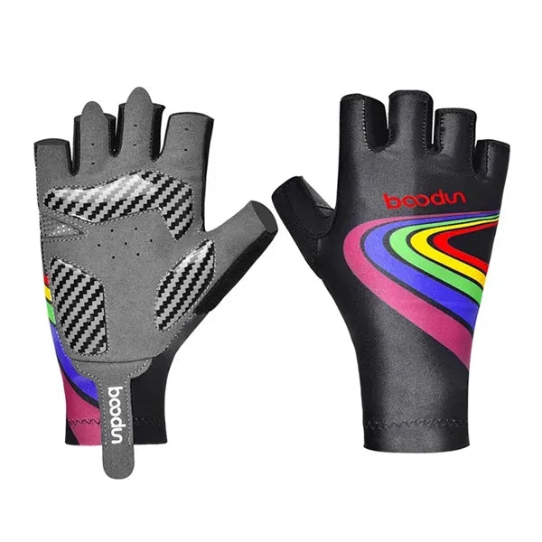 Kids Half Finger Cycling Gloves Silicone Pad Breathable