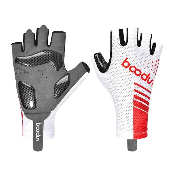 Kids Half Finger Cycling Gloves Silicone Pad Breathable