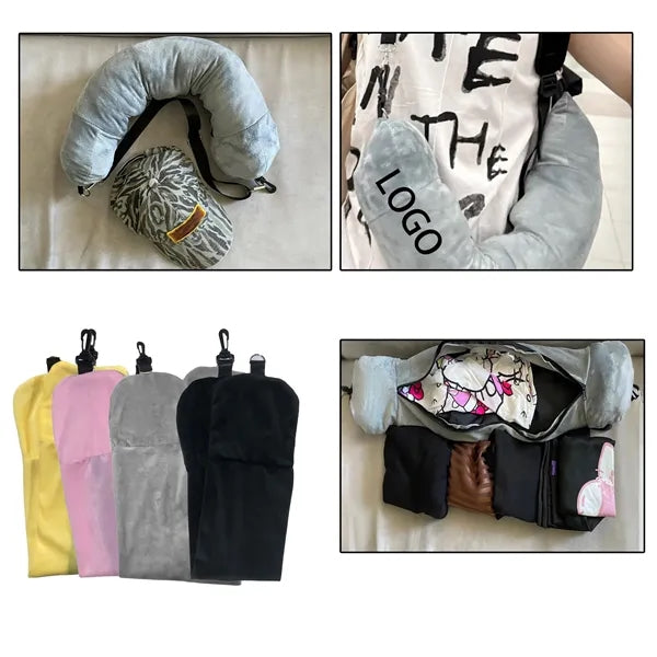 Travel Compact Storage Bag For Clothes And U Shaped Pillow