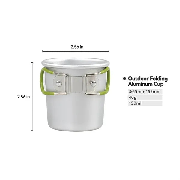 Aluminum Portable Foldable Cup Outdoor Camping Coffee Mug