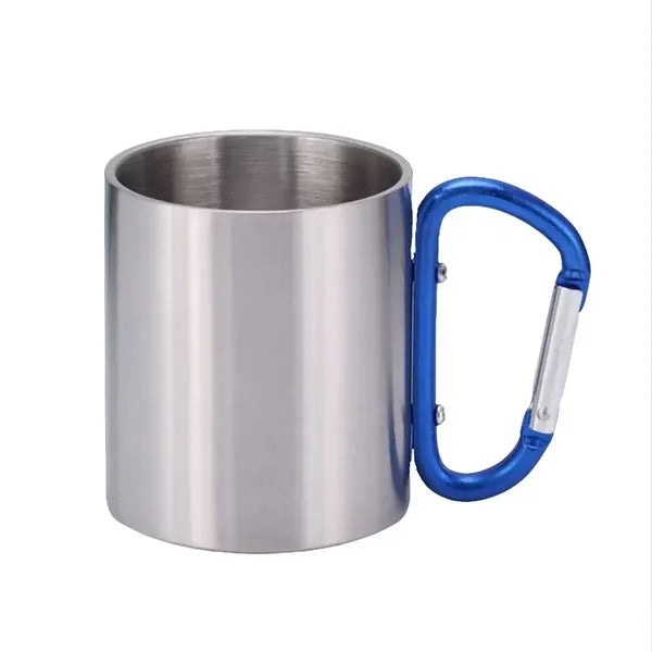 10oz Stainless Steel Mug W/Carabiner