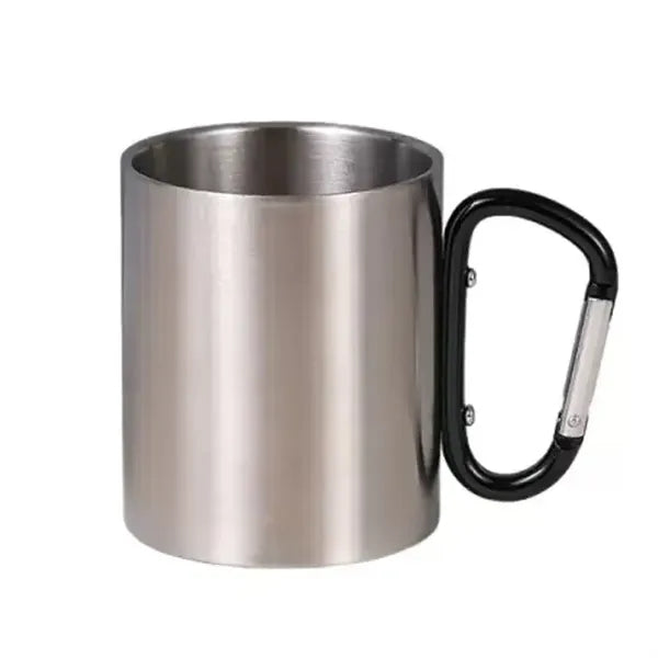 10oz Stainless Steel Mug W/Carabiner