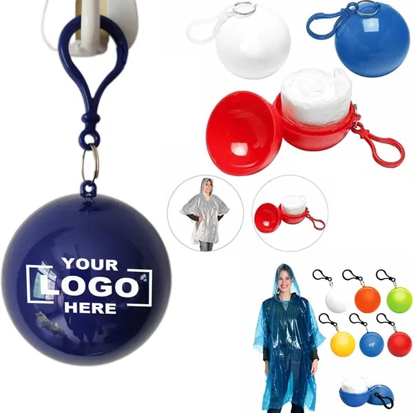 Disposable Raincoat In Keychain Ball