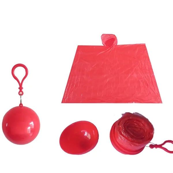 Disposable Raincoat In Keychain Ball