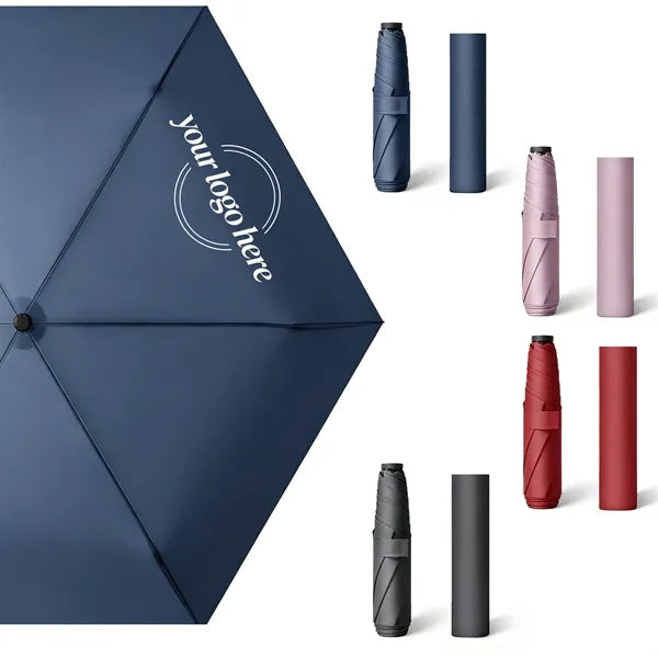 Compact UV Protection Manual Folding Umbrella with Case