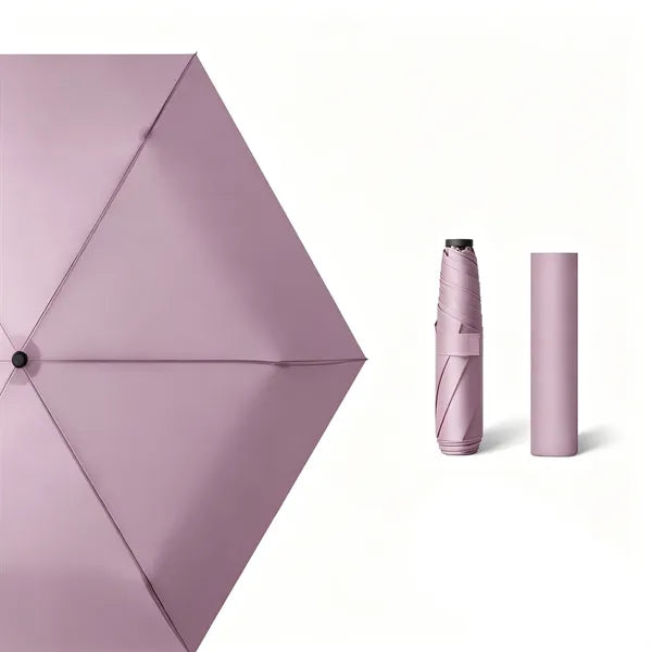Compact UV Protection Manual Folding Umbrella with Case