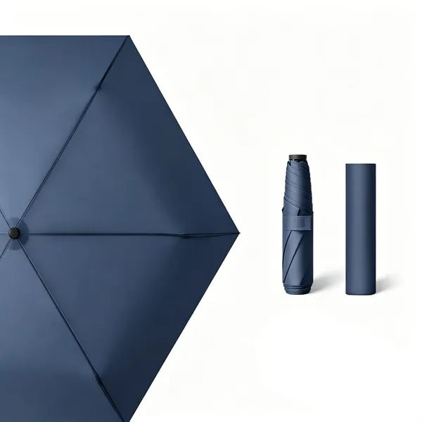 Compact UV Protection Manual Folding Umbrella with Case