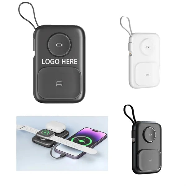 5000mAh 3-in-1 Magnetic Wireless Power Bank