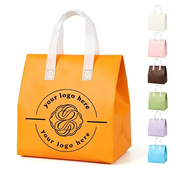 Insulated Lunch Tote with Hook and Loop Closure and Handle