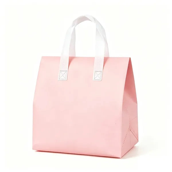 Insulated Lunch Tote with Hook and Loop Closure and Handle
