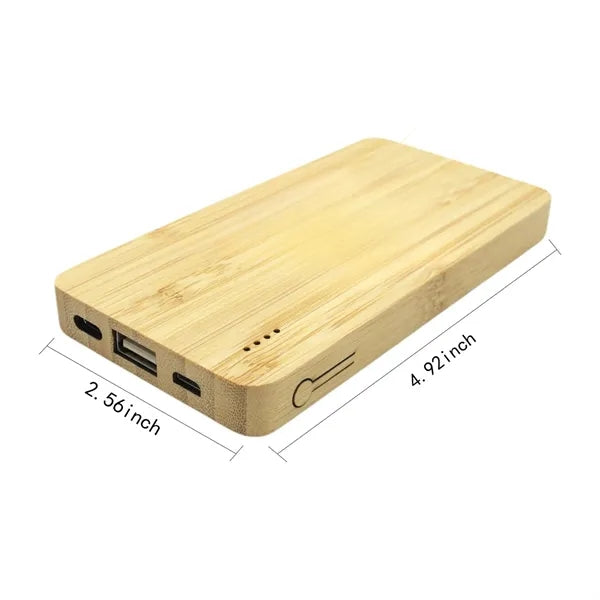 8000mAh Eco-Friendly Bamboo Power Bank