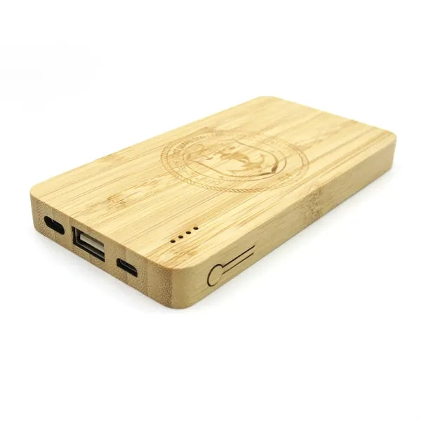 8000mAh Eco-Friendly Bamboo Power Bank