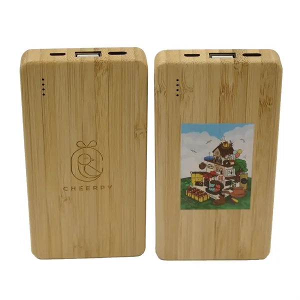 8000mAh Eco-Friendly Bamboo Power Bank