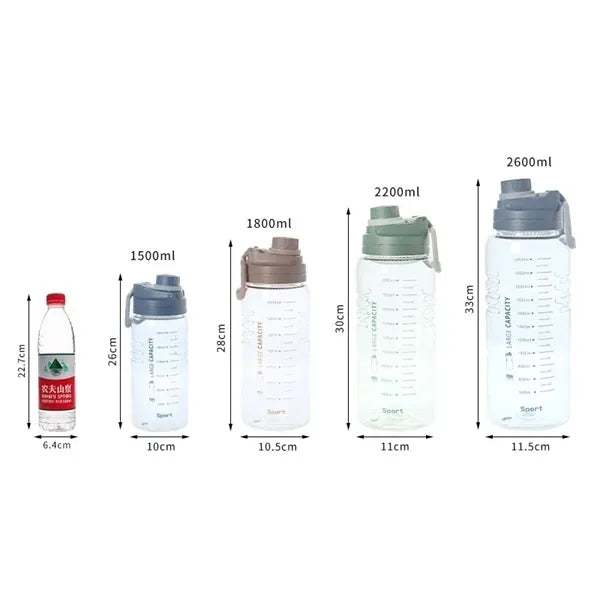 60/75 oz Large Gallon Plastic Water Bottle with Chug Lid