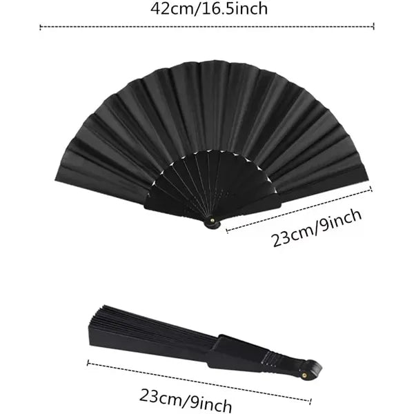 Printed Plastic Rib Cloth Folding Hand Fan