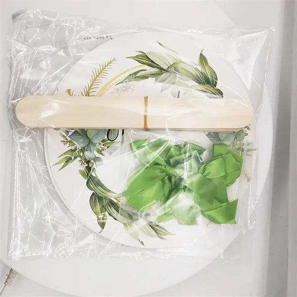 Portable paper fan with customizable logo