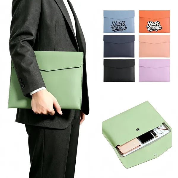 PU A4 File Folder with Magnetic Snap Closure