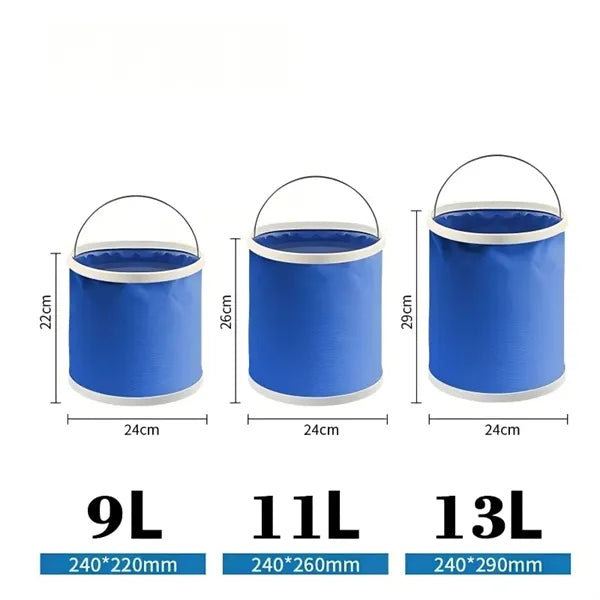 Foldable Waterproof Bucket for Camping & Cleaning