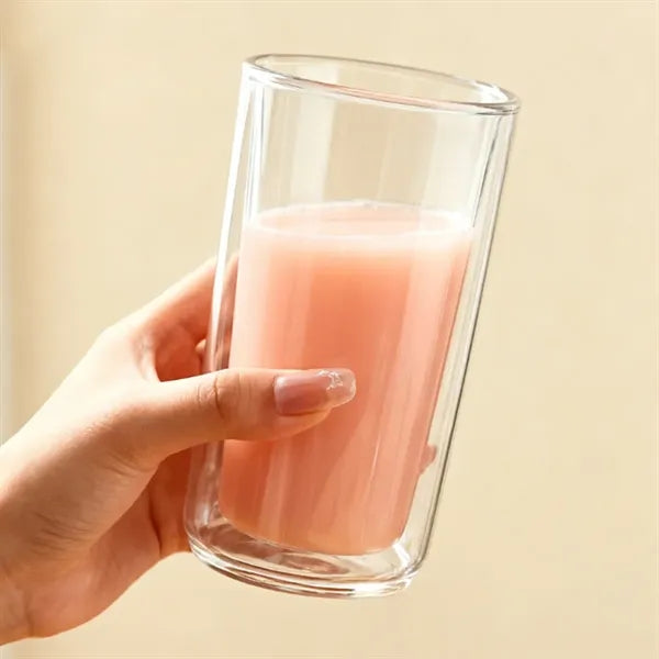 13 oz. Double Wall Glass Cup for Hot and Cold Drinks