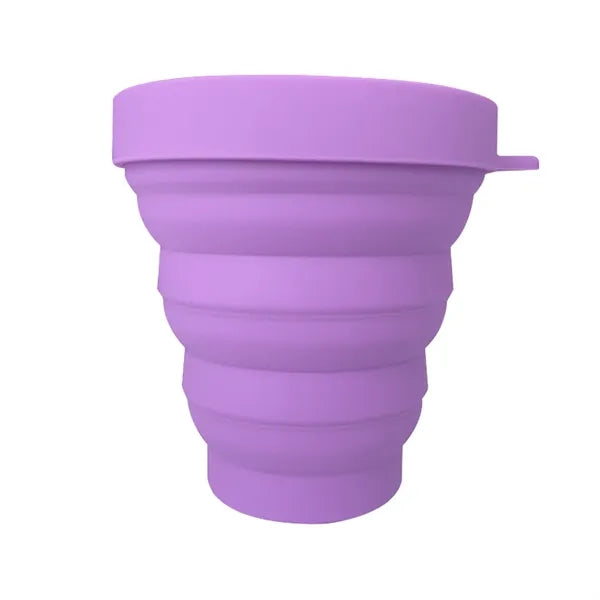 Collapsible Silicone Travel Mug With Leak Proof Lid