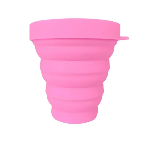 Collapsible Silicone Travel Mug With Leak Proof Lid