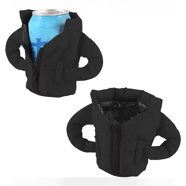 Zip Puffer Can Cooler