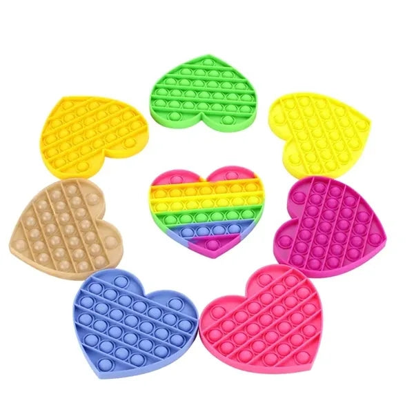 Pop It Fidget Toy - Heart Full color