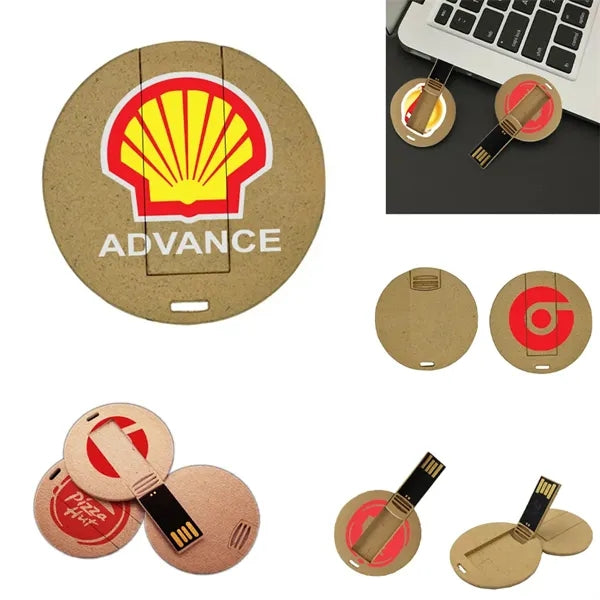 EcoDisc Wooden Swivel USB Drive