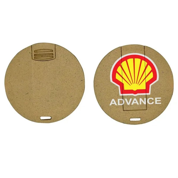 EcoDisc Wooden Swivel USB Drive