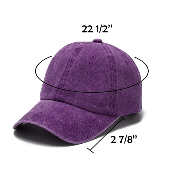 Washed Cotton 6 Panel Peaked Caps