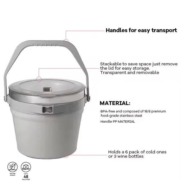 ChillMate 7L Insulated Stainless Ice Bucket