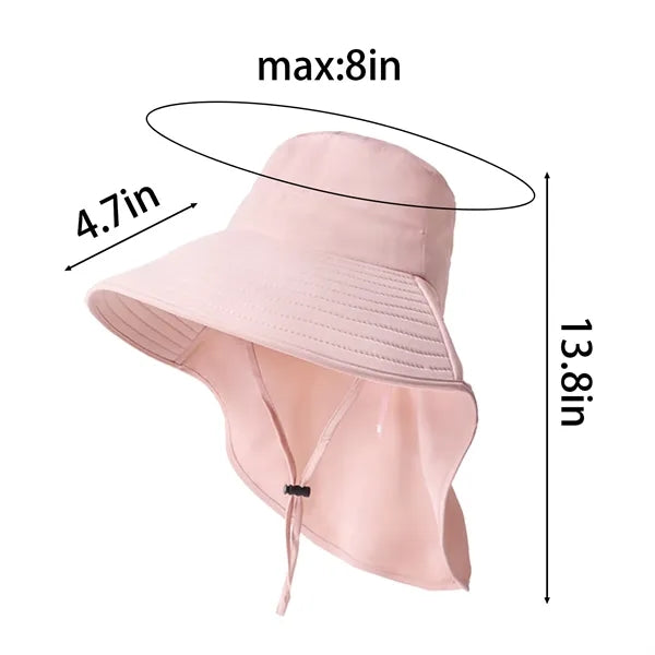 Sun Protection Hat with Neck Flap