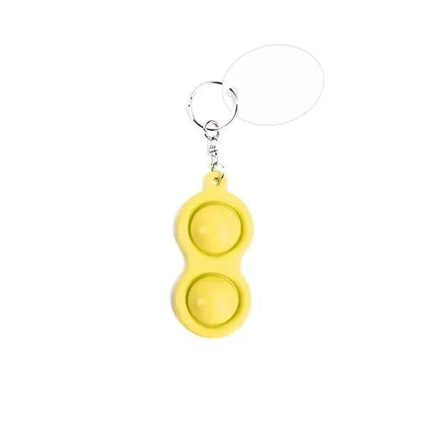 Mini Pop-It Fidget Keychain w/ Imprinted Tag