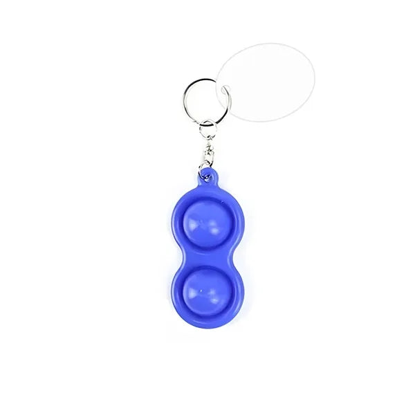 Mini Pop-It Fidget Keychain w/ Imprinted Tag