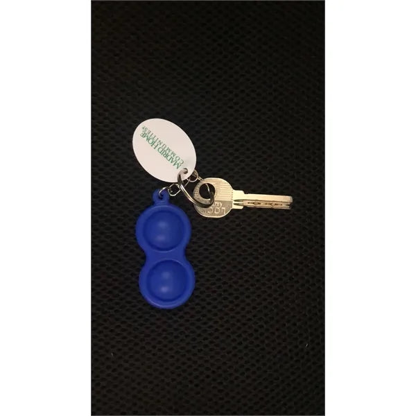 Mini Pop-It Fidget Keychain w/ Imprinted Tag
