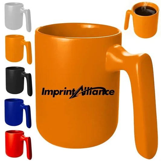 15 oz. Ceramic Mug with Ergonomic Handle Design