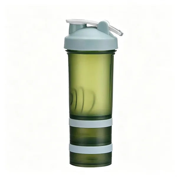 17 Oz Protein Shaker Bottle 3 Layer Mixer Cup Leakproof