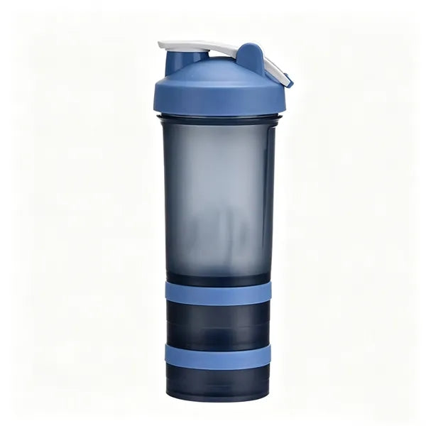 17 Oz Protein Shaker Bottle 3 Layer Mixer Cup Leakproof